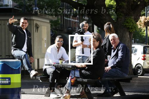 Amsterdam 28 mei 2020
Jalal Oba tijdens opnames op de cornelis schuytstraat