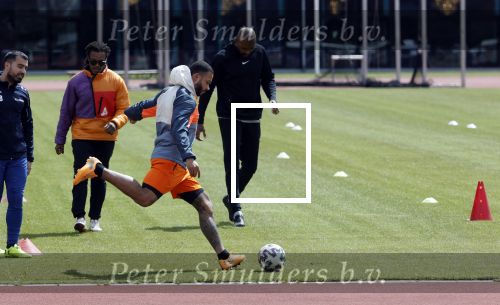 Amsterdam 14 mei 2020
Memphis Depay Edgar David Orlando Engelaar en Ronald Koeman jr trainen in het olympisch stadion.