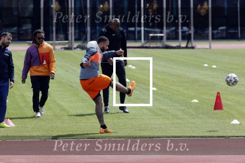 Amsterdam 14 mei 2020
Memphis Depay Edgar David Orlando Engelaar en Ronald Koeman jr trainen in het olympisch stadion.