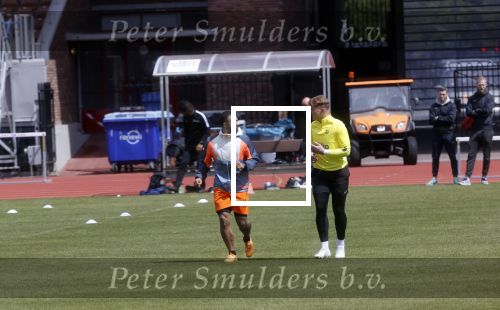 Amsterdam 14 mei 2020
Memphis Depay Edgar David Orlando Engelaar en Ronald Koeman jr trainen in het olympisch stadion.