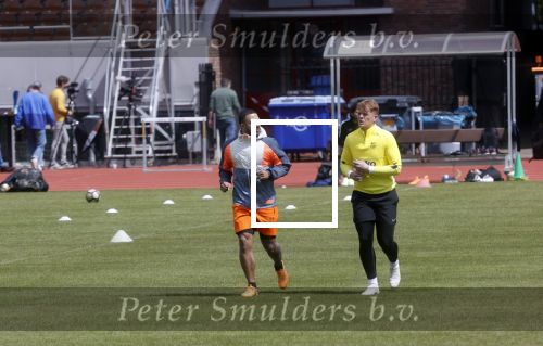 Amsterdam 14 mei 2020
Memphis Depay Edgar David Orlando Engelaar en Ronald Koeman jr trainen in het olympisch stadion.