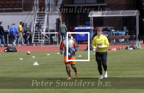 Amsterdam 14 mei 2020
Memphis Depay Edgar David Orlando Engelaar en Ronald Koeman jr trainen in het olympisch stadion.