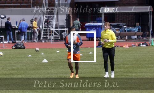 Amsterdam 14 mei 2020
Memphis Depay Edgar David Orlando Engelaar en Ronald Koeman jr trainen in het olympisch stadion.