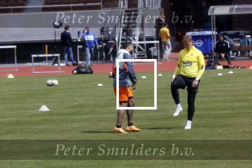 Amsterdam 14 mei 2020
Memphis Depay Edgar David Orlando Engelaar en Ronald Koeman jr trainen in het olympisch stadion.