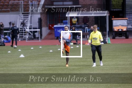 Amsterdam 14 mei 2020
Memphis Depay Edgar David Orlando Engelaar en Ronald Koeman jr trainen in het olympisch stadion.