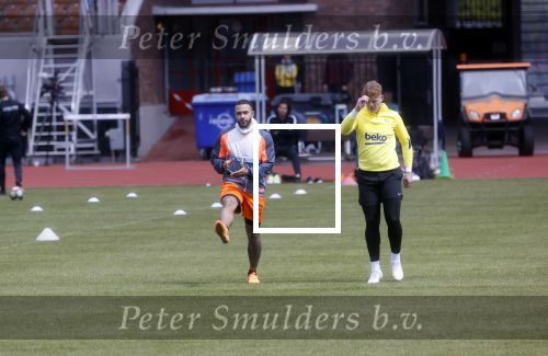 Amsterdam 14 mei 2020
Memphis Depay Edgar David Orlando Engelaar en Ronald Koeman jr trainen in het olympisch stadion.
