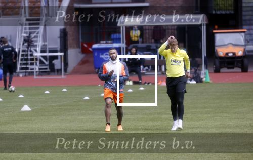 Amsterdam 14 mei 2020
Memphis Depay Edgar David Orlando Engelaar en Ronald Koeman jr trainen in het olympisch stadion.