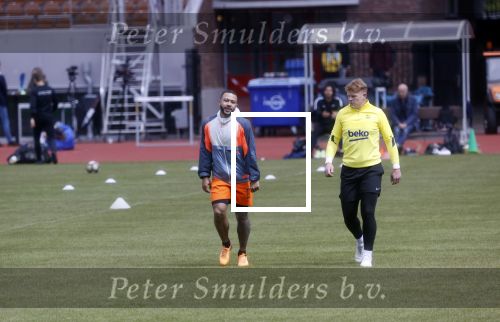 Amsterdam 14 mei 2020
Memphis Depay Edgar David Orlando Engelaar en Ronald Koeman jr trainen in het olympisch stadion.