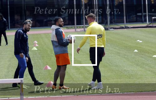 Amsterdam 14 mei 2020
Memphis Depay Edgar David Orlando Engelaar en Ronald Koeman jr trainen in het olympisch stadion.