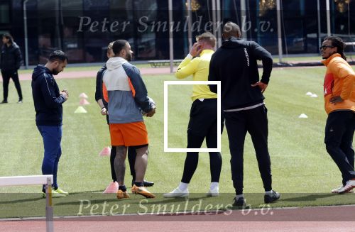 Amsterdam 14 mei 2020
Memphis Depay Edgar David Orlando Engelaar en Ronald Koeman jr trainen in het olympisch stadion.