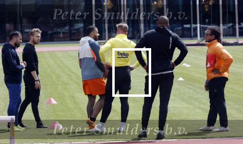 Amsterdam 14 mei 2020
Memphis Depay Edgar David Orlando Engelaar en Ronald Koeman jr trainen in het olympisch stadion.