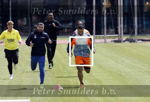 Amsterdam 14 mei 2020
Memphis Depay Edgar David Orlando Engelaar en Ronald Koeman jr trainen in het olympisch stadion.
