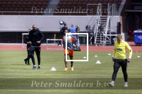 Amsterdam 14 mei 2020
Memphis Depay Edgar David Orlando Engelaar en Ronald Koeman jr trainen in het olympisch stadion.