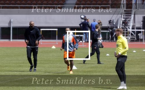 Amsterdam 14 mei 2020
Memphis Depay Edgar David Orlando Engelaar en Ronald Koeman jr trainen in het olympisch stadion.
