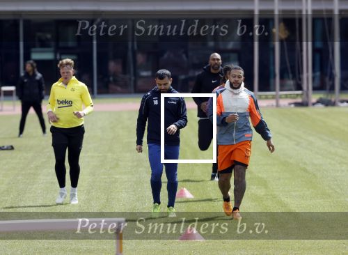 Amsterdam 14 mei 2020
Memphis Depay Edgar David Orlando Engelaar en Ronald Koeman jr trainen in het olympisch stadion.