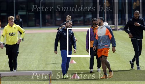 Amsterdam 14 mei 2020
Memphis Depay Edgar David Orlando Engelaar en Ronald Koeman jr trainen in het olympisch stadion.