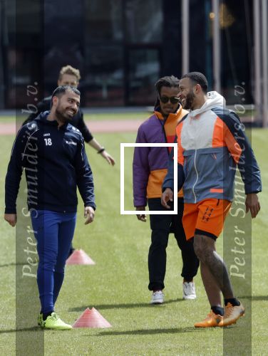 Amsterdam 14 mei 2020
Memphis Depay Edgar David Orlando Engelaar en Ronald Koeman jr trainen in het olympisch stadion.