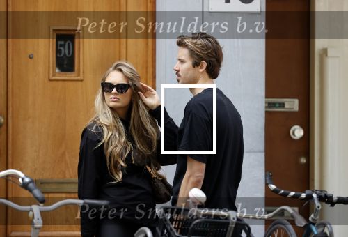 Amsterdam 23 mei 2020
Romee Strijd en haar man  Laurens van Leeuwen in Amsterdam zuid.