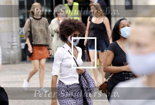 Amsterdam 1 juni 2020
Demonstratie op de dam tegen politiegeweld tegen donkere mensen naar aanleiding van de dood van George Floyd door poltieman in USA. Sylvana Simons