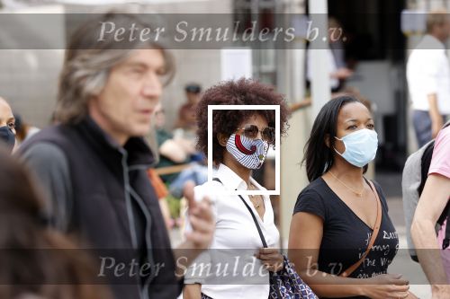 Amsterdam 1 juni 2020
Demonstratie op de dam tegen politiegeweld tegen donkere mensen naar aanleiding van de dood van George Floyd door poltieman in USA. Sylvana Simons