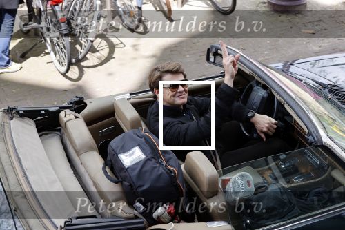 Amsterdam 29 mei 2021
Beau v Erven Dorens in zij Jaguar cabriolet in het centrum van Amsterdam.