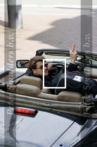 Amsterdam 29 mei 2021
Beau v Erven Dorens in zij Jaguar cabriolet in het centrum van Amsterdam.