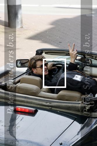 Amsterdam 29 mei 2021
Beau v Erven Dorens in zij Jaguar cabriolet in het centrum van Amsterdam.