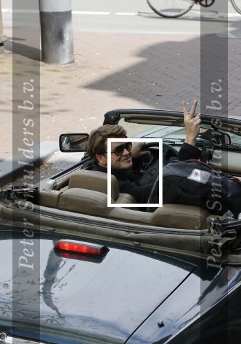 Amsterdam 29 mei 2021
Beau v Erven Dorens in zij Jaguar cabriolet in het centrum van Amsterdam.