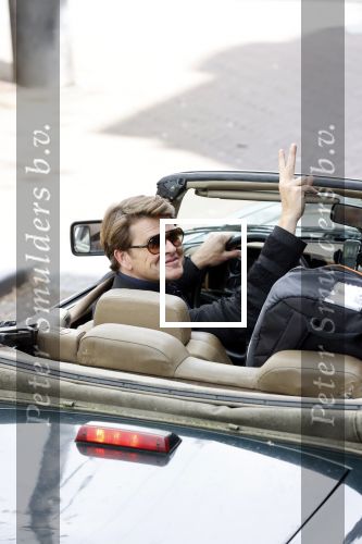 Amsterdam 29 mei 2021
Beau v Erven Dorens in zij Jaguar cabriolet in het centrum van Amsterdam.
