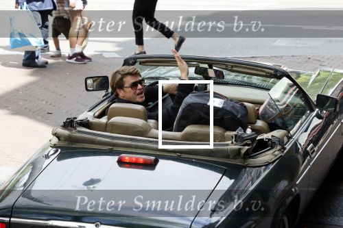 Amsterdam 29 mei 2021
Beau v Erven Dorens in zij Jaguar cabriolet in het centrum van Amsterdam.