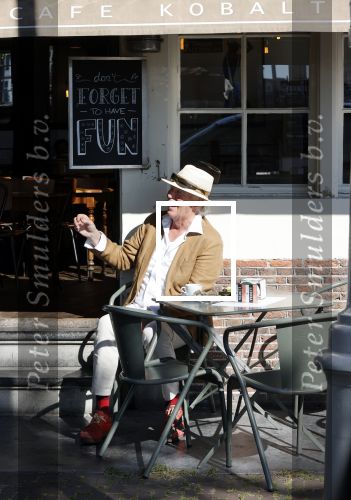Amsterdam 8 juni 2021
Peter Faber op terras bij cafe Kobalt.