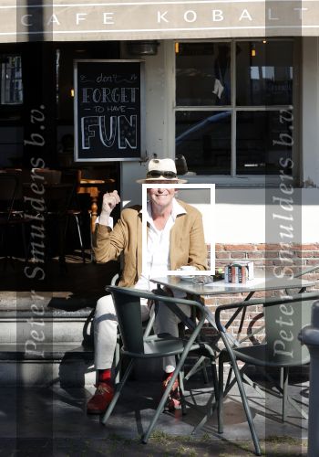 Amsterdam 8 juni 2021
Peter Faber op terras bij cafe Kobalt.