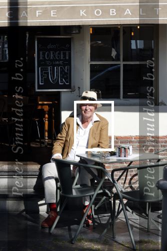 Amsterdam 8 juni 2021
Peter Faber op terras bij cafe Kobalt.