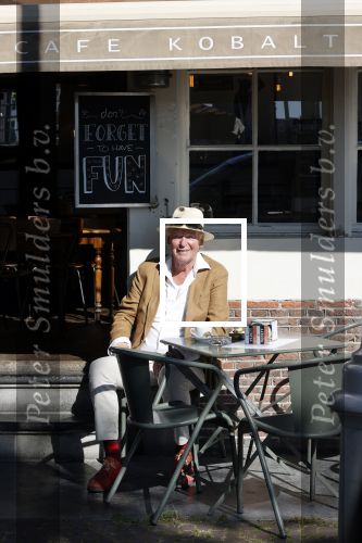 Amsterdam 8 juni 2021
Peter Faber op terras bij cafe Kobalt.