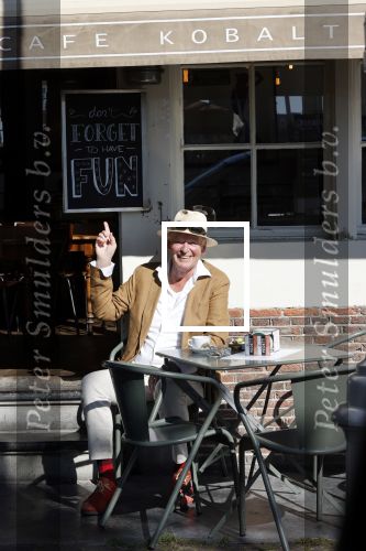 Amsterdam 8 juni 2021
Peter Faber op terras bij cafe Kobalt.