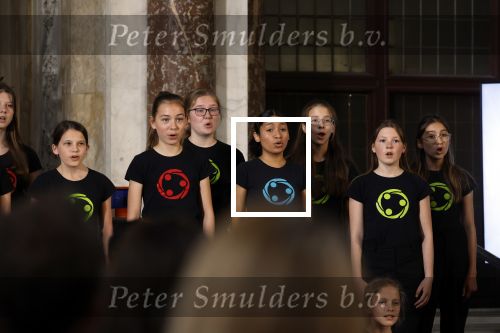 Amsterdam 9 juni 2022
Prinses Beatrix bij uitreiking van de zilveren Anjers in het paleis op de dam . Kinderkoor Nieuw Vocaal