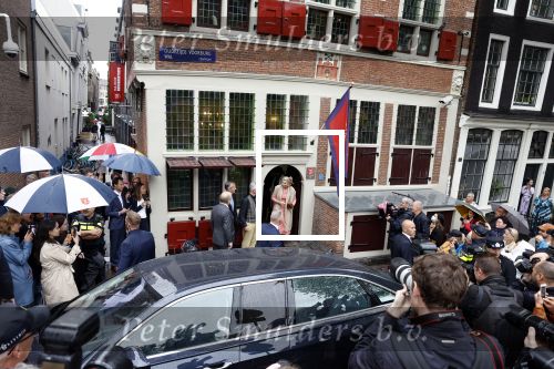 Amsterdam 8 juni 2022
Koningin Maxima bezoekt het Majoor Bosshardt huis op de wallen.