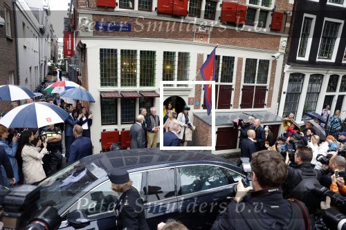 Amsterdam 8 juni 2022
Koningin Maxima bezoekt het Majoor Bosshardt huis op de wallen.