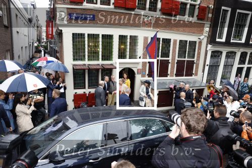 Amsterdam 8 juni 2022
Koningin Maxima bezoekt het Majoor Bosshardt huis op de wallen.