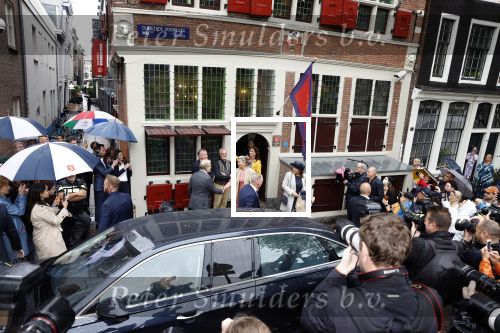 Amsterdam 8 juni 2022
Koningin Maxima bezoekt het Majoor Bosshardt huis op de wallen.