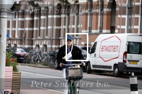 Amsterdam 27 mei 2022
Marc-Marie Huijbregtss op de fiets in Amsterdam zuid