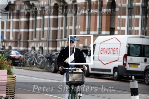 Amsterdam 27 mei 2022
Marc-Marie Huijbregtss op de fiets in Amsterdam zuid