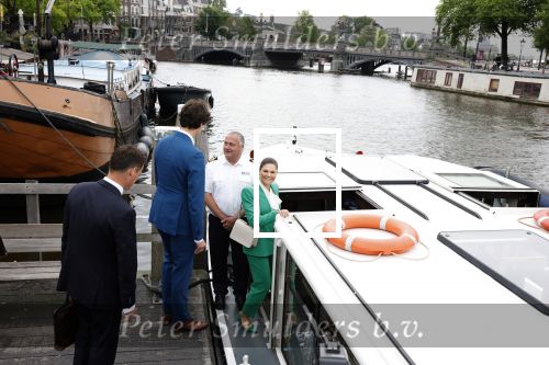Amsterdam 7 juni 2022
Prinses Victoria van Zweden op bezoek in Amsterdam . Ze maakt een boot tocht over de grachten.