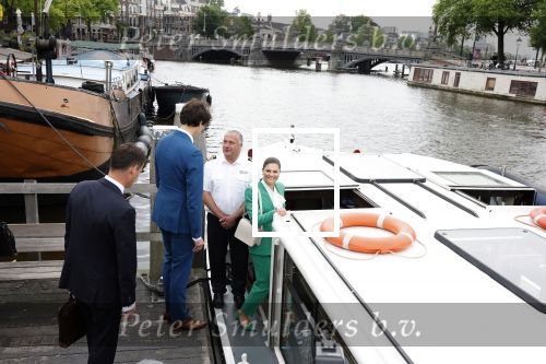Amsterdam 7 juni 2022
Prinses Victoria van Zweden op bezoek in Amsterdam . Ze maakt een boot tocht over de grachten.