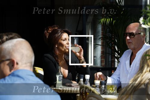 Amsterdam 14 mei 2022
Rachel Hazes en Big Willem v Boxtel op terras bij de joffers