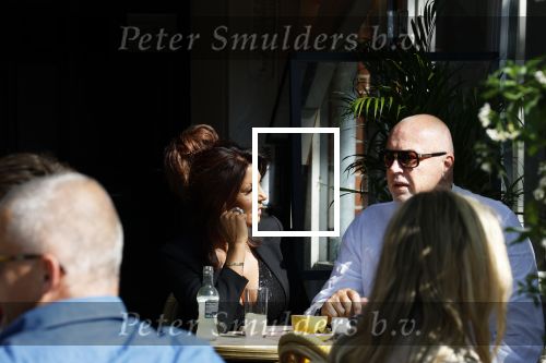 Amsterdam 14 mei 2022
Rachel Hazes en Big Willem v Boxtel op terras bij de joffers