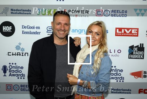 Hilversum 19 mei 2022
Radio prijzen voor de digitale radio stations bij beeld en geluid. Sophia de Boer met man