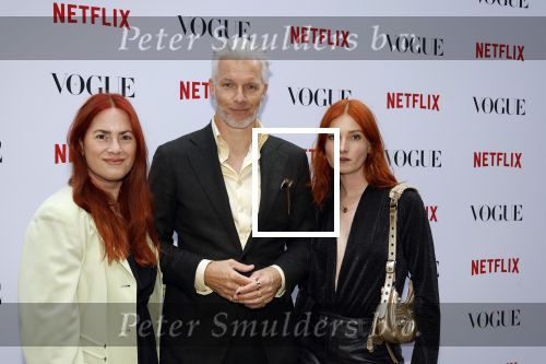 Amsterdam 18 mei 2023
Presentatie netflix serie  Queen CHarlotte met oa aanwezig India Amarteifio en Corey Mylchreest .
Serie is samenwerking met Vogue. Het feest is bij Huize Frankendaal. Arno Kantelberg met dochter