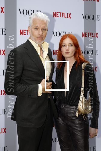 Amsterdam 18 mei 2023
Presentatie netflix serie  Queen CHarlotte met oa aanwezig India Amarteifio en Corey Mylchreest .
Serie is samenwerking met Vogue. Het feest is bij Huize Frankendaal. Arno Kantelberg met dochter