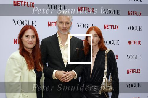 Amsterdam 18 mei 2023
Presentatie netflix serie  Queen CHarlotte met oa aanwezig India Amarteifio en Corey Mylchreest .
Serie is samenwerking met Vogue. Het feest is bij Huize Frankendaal. Arno Kantelberg met dochter
